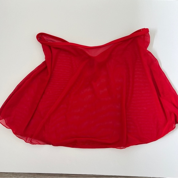 Red Mesh Skirt - Size S - Picture 3 of 4